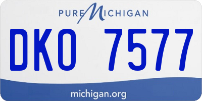MI license plate DKO7577