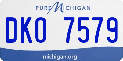 MI license plate DKO7579