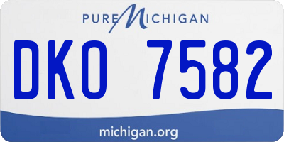 MI license plate DKO7582