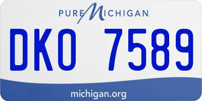 MI license plate DKO7589