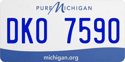 MI license plate DKO7590