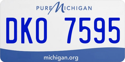 MI license plate DKO7595