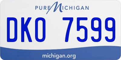 MI license plate DKO7599