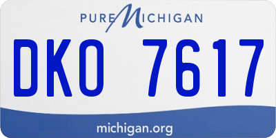 MI license plate DKO7617
