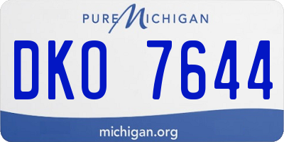 MI license plate DKO7644