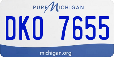MI license plate DKO7655