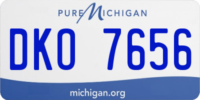 MI license plate DKO7656