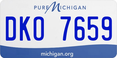 MI license plate DKO7659