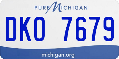 MI license plate DKO7679