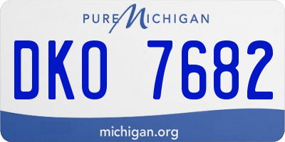 MI license plate DKO7682