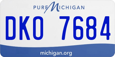 MI license plate DKO7684