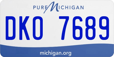 MI license plate DKO7689