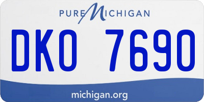 MI license plate DKO7690