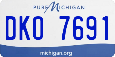 MI license plate DKO7691