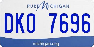 MI license plate DKO7696