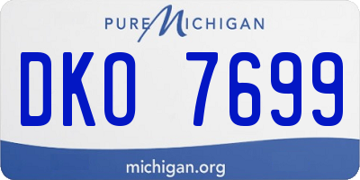 MI license plate DKO7699