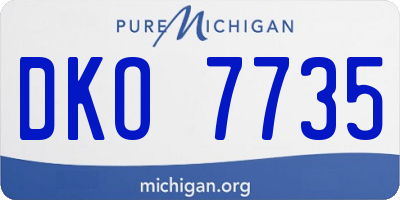 MI license plate DKO7735
