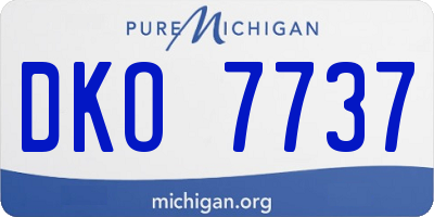MI license plate DKO7737