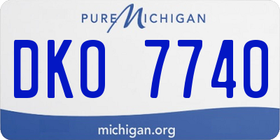 MI license plate DKO7740