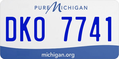 MI license plate DKO7741