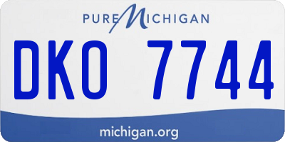 MI license plate DKO7744