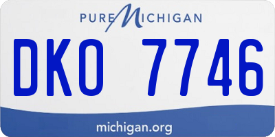 MI license plate DKO7746