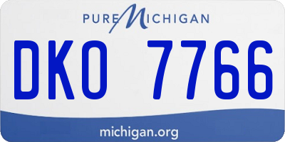 MI license plate DKO7766