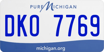 MI license plate DKO7769