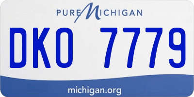 MI license plate DKO7779