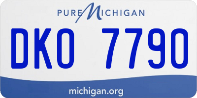 MI license plate DKO7790