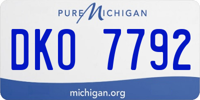 MI license plate DKO7792