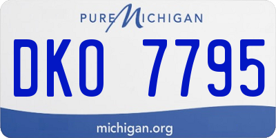 MI license plate DKO7795