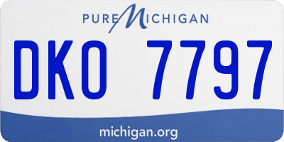 MI license plate DKO7797