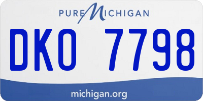 MI license plate DKO7798