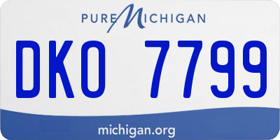 MI license plate DKO7799