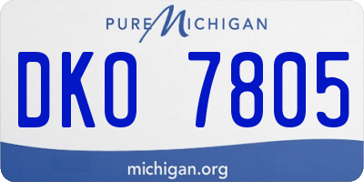 MI license plate DKO7805