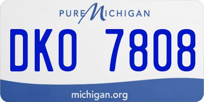 MI license plate DKO7808