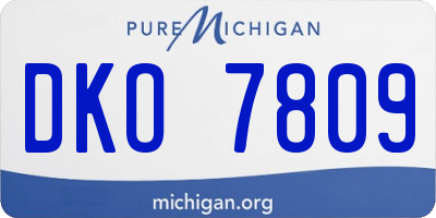 MI license plate DKO7809