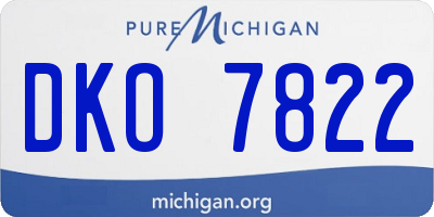 MI license plate DKO7822