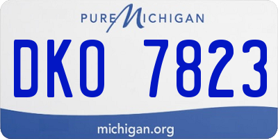 MI license plate DKO7823
