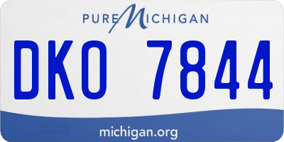 MI license plate DKO7844