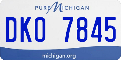 MI license plate DKO7845