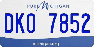 MI license plate DKO7852