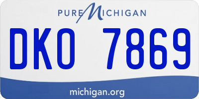 MI license plate DKO7869