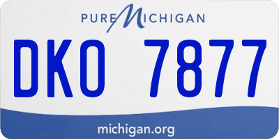 MI license plate DKO7877