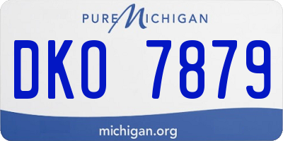 MI license plate DKO7879
