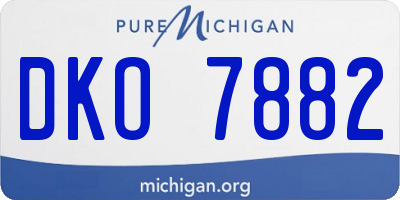 MI license plate DKO7882