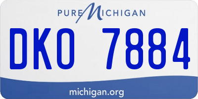 MI license plate DKO7884