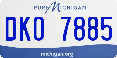 MI license plate DKO7885