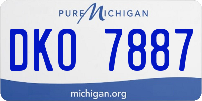 MI license plate DKO7887